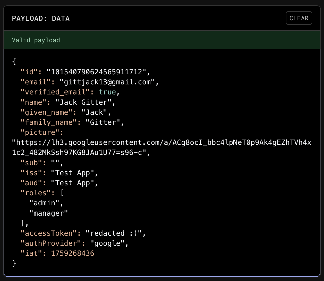 JWT Payload